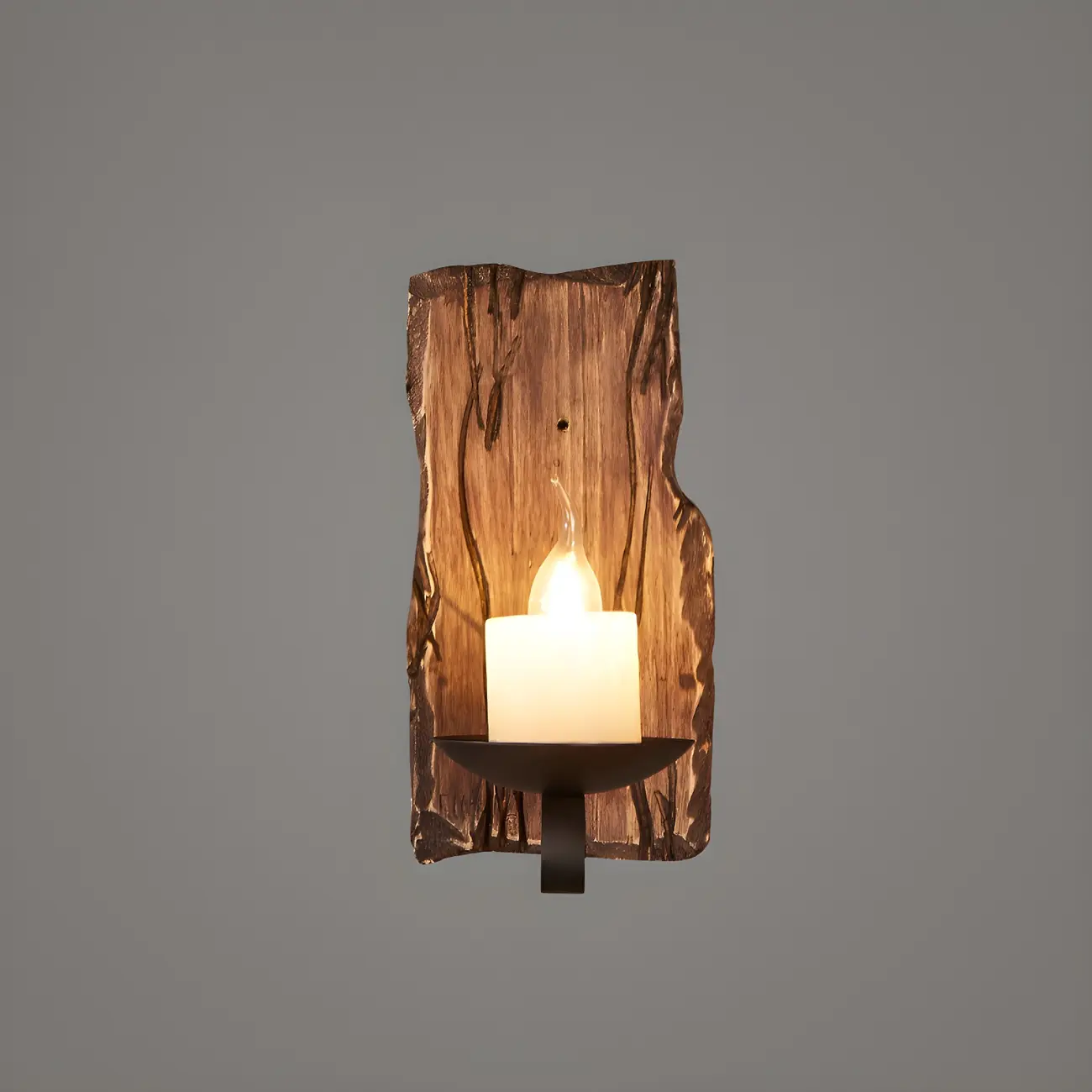 Rustic Wood Wall Sconce Lantern Country Corridor Light Image - 28 | homeyfad