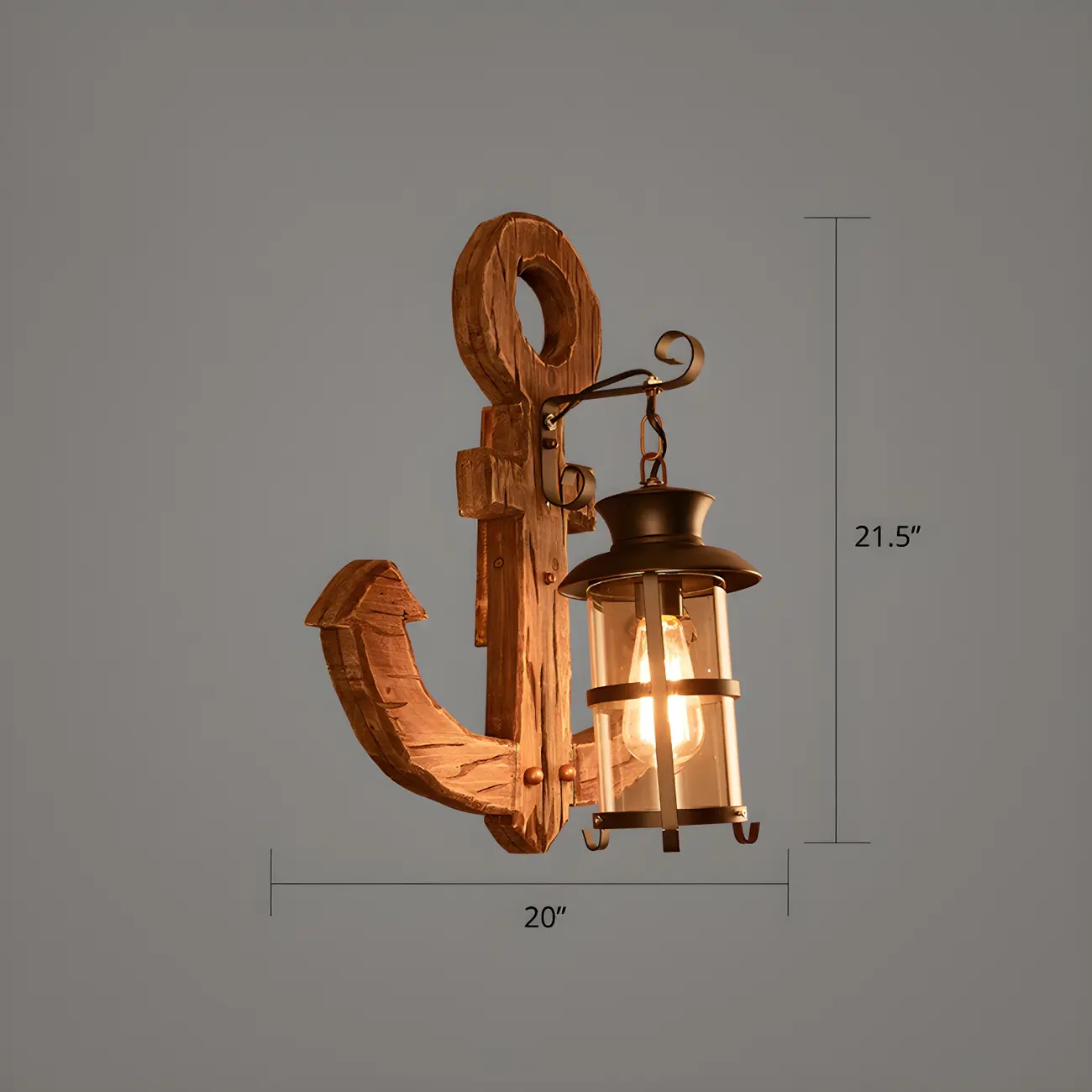 Rustic Wood Wall Sconce Lantern Country Corridor Light Image - 33 | homeyfad