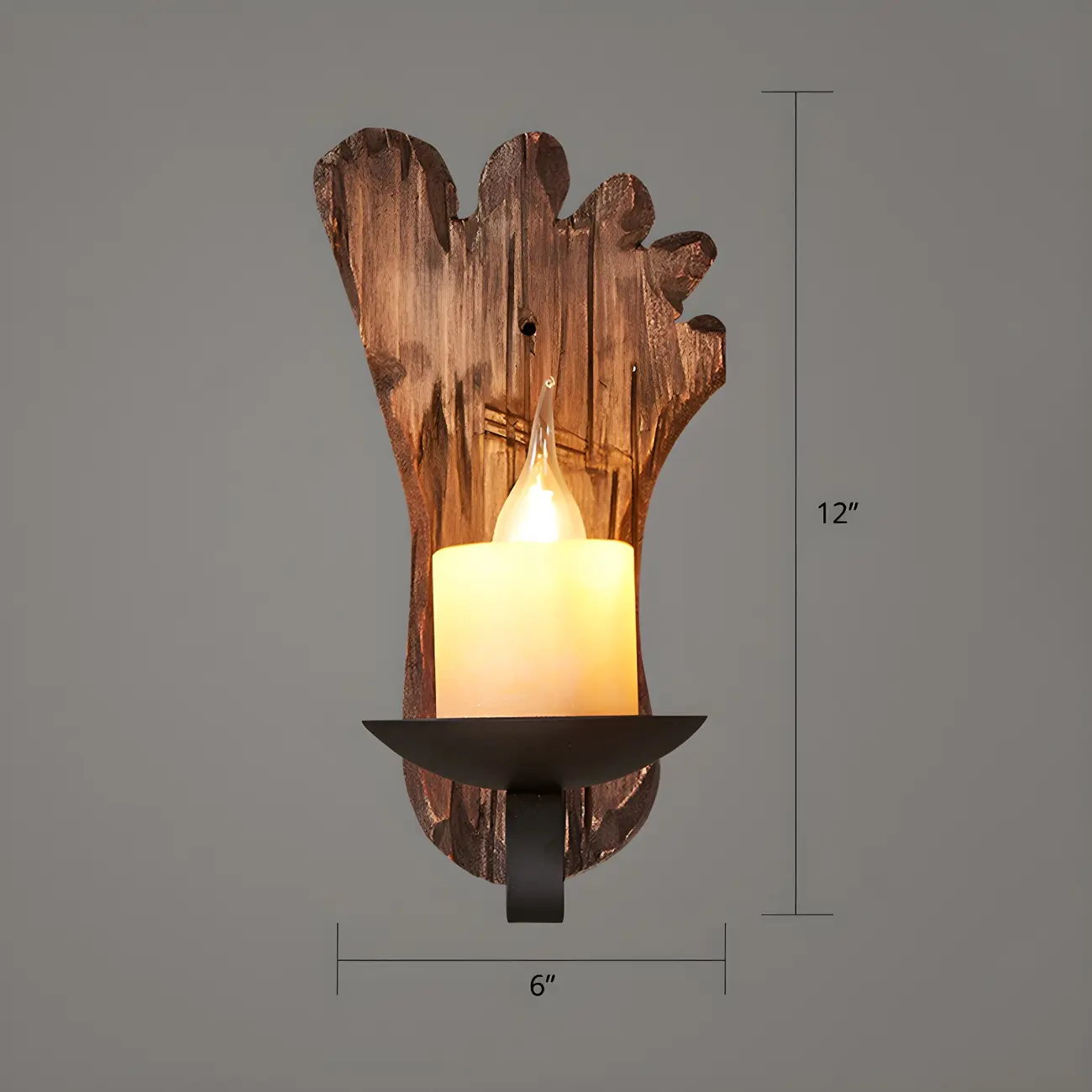 Rustic Wood Wall Sconce Lantern Country Corridor Light Image - 36 | homeyfad