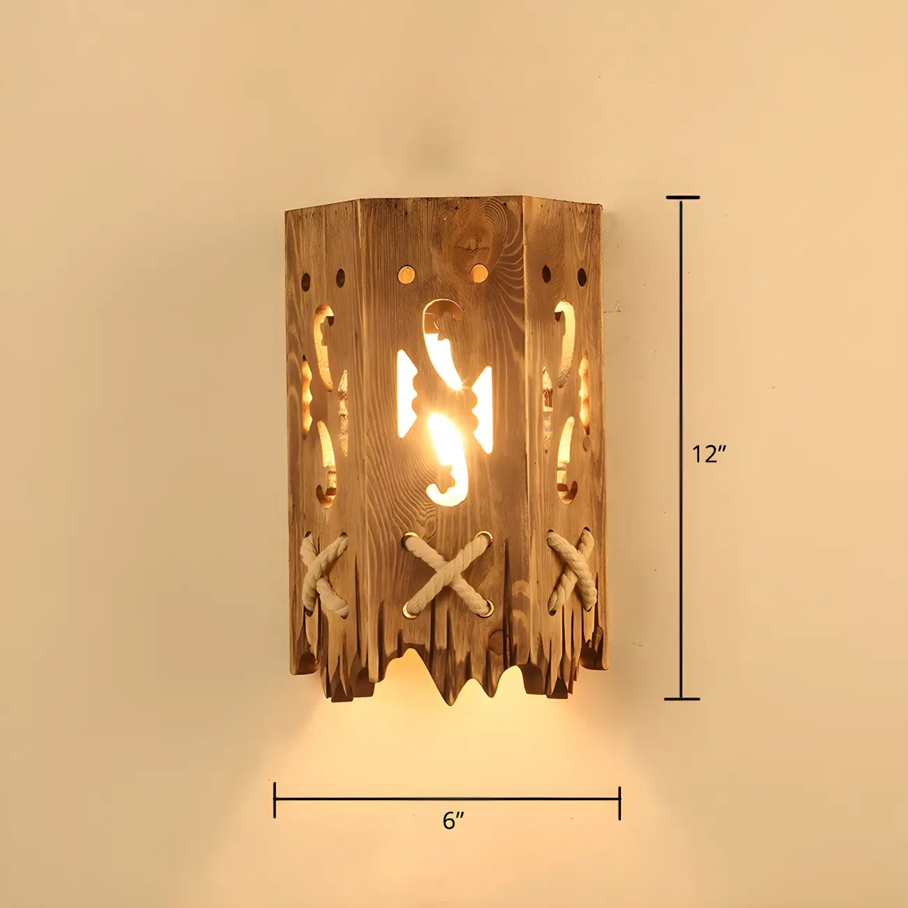 Rustic Wood Wall Sconce Lantern Country Corridor Light Image - 47 | homeyfad
