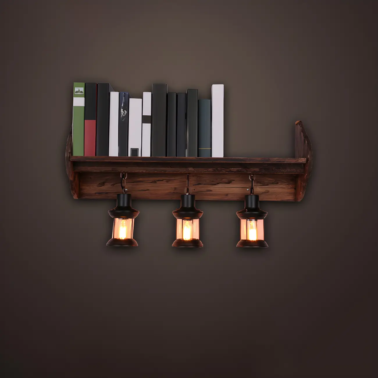 Rustic Distressed Wood & Glass Wall Sconce for Indoor  Image - 15 | homeyfad