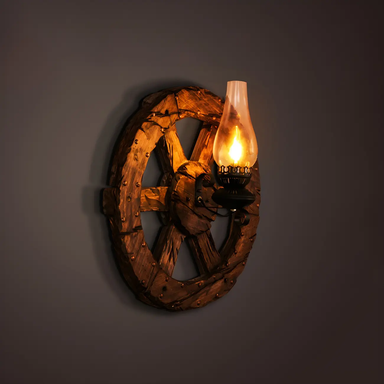 Rustic Distressed Wood & Glass Wall Sconce for Indoor  Image - 20 | homeyfad