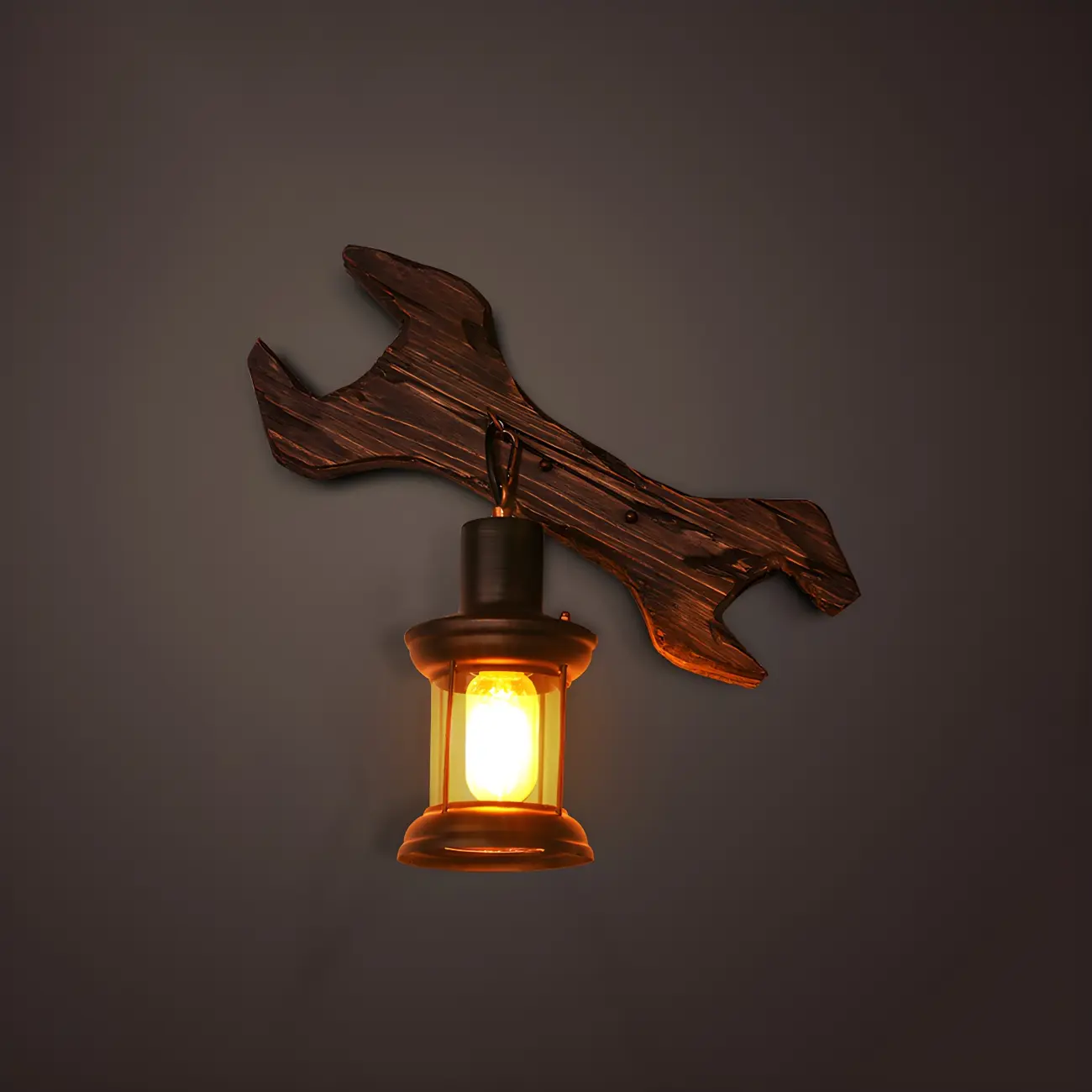 Rustic Distressed Wood & Glass Wall Sconce for Indoor  Image - 22 | homeyfad