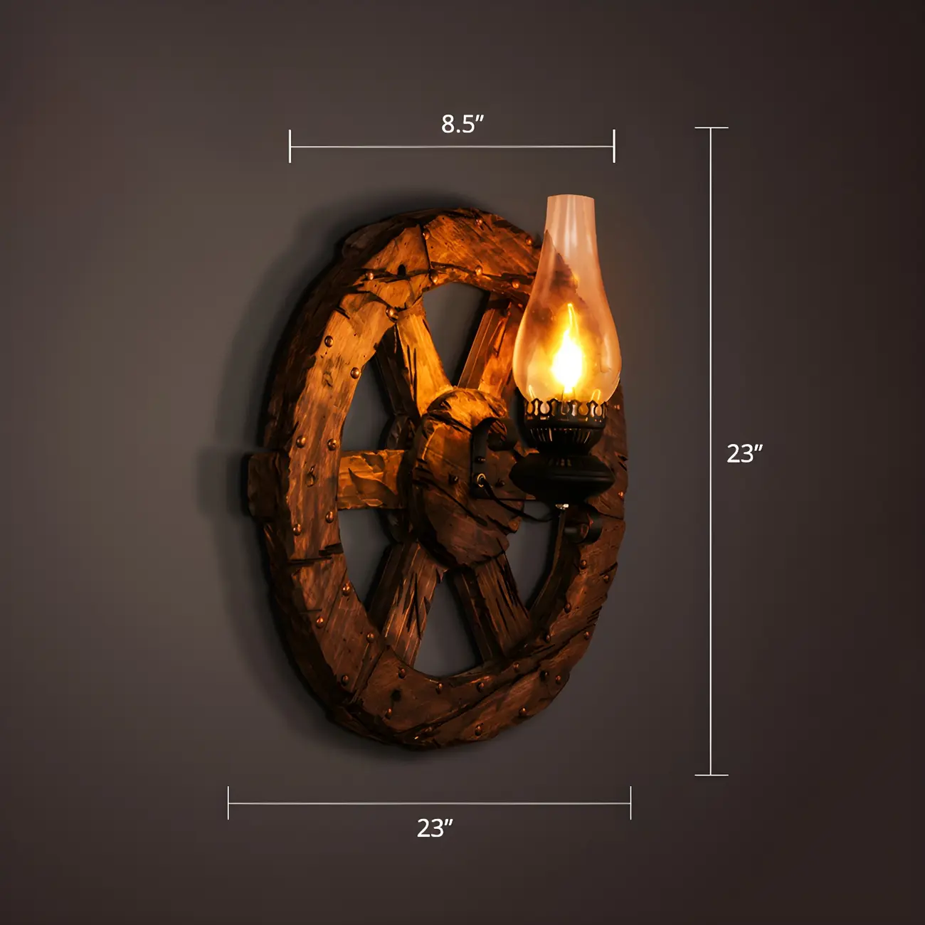 Rustic Distressed Wood & Glass Wall Sconce for Indoor  Image - 29 | homeyfad
