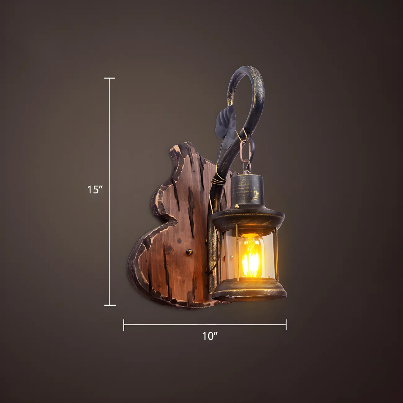 Rustic Distressed Wood & Glass Wall Sconce for Indoor  Image - 45 | homeyfad