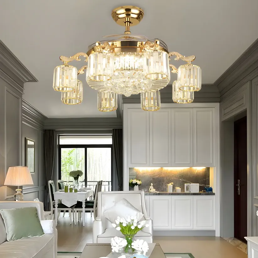 Luxury Crystal Remote Ceiling Fan