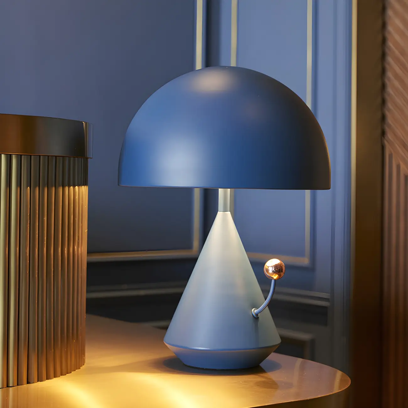 Art Deco Mushroom-Shape Metal LED Table Lamp Image - 1 | homeyfad