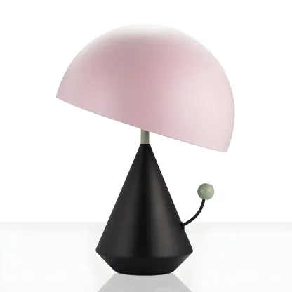 Art Deco Mushroom-Shape Metal LED Table Lamp Image - 4