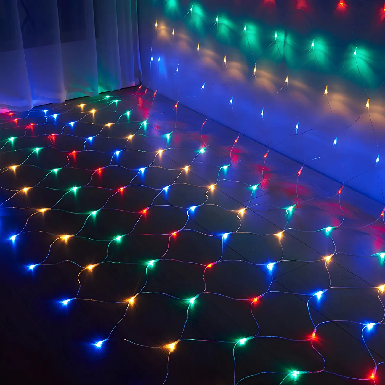 9.8ft Contemporary Fishnet Solar String Light Image - 3 | homeyfad