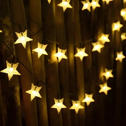 Star-Shaped LED Acrylic String Lights for Decor Image - 2