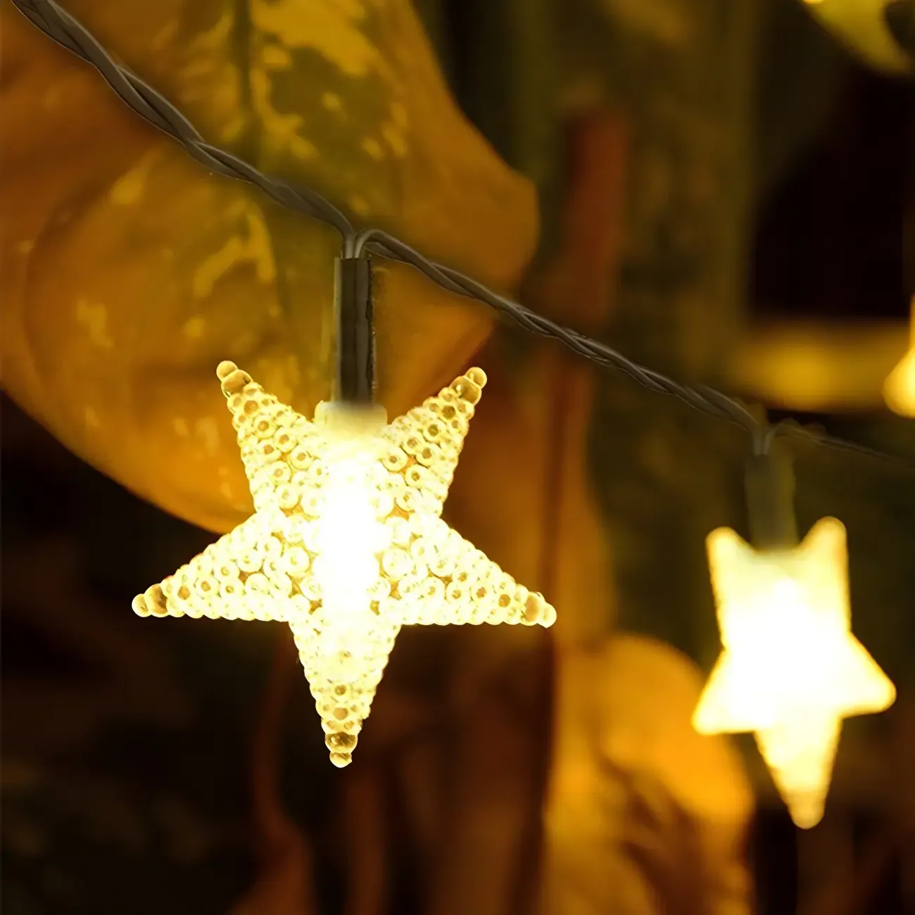 Star-Shaped LED Acrylic String Lights for Decor Image - 4