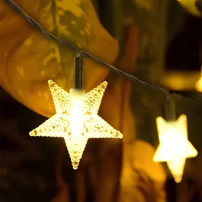 Star-Shaped LED Acrylic String Lights for Decor Image - 4
