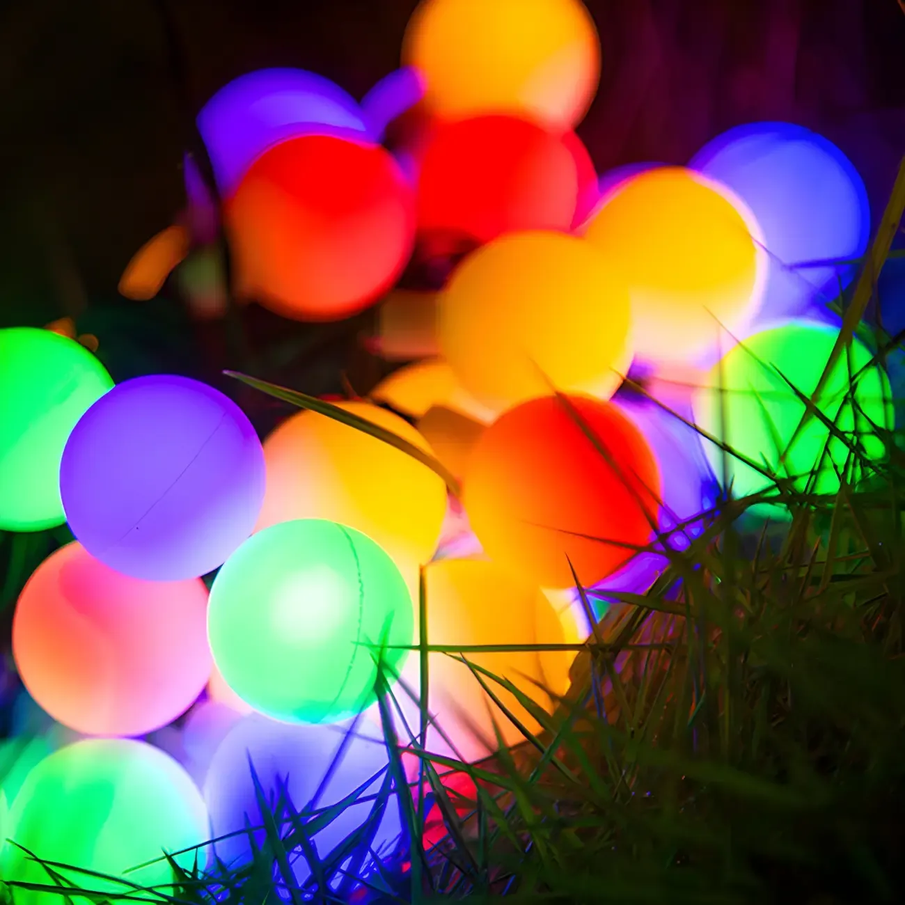 Colorful Globe Solar Decorative LED String Light Image - 6