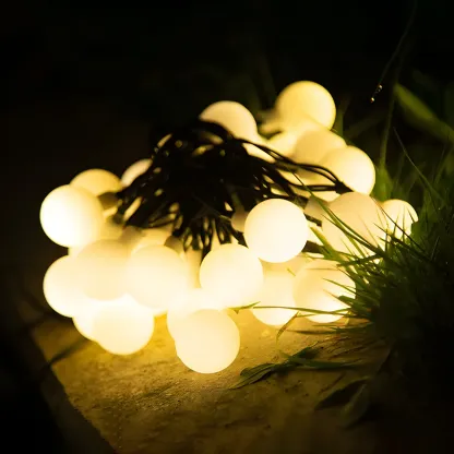 Colorful Globe Solar Decorative LED String Light Image - 2