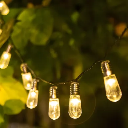 Colorful Clear Bulb Solar Outdoor String Light Image - 2