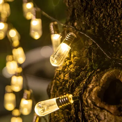 Colorful Clear Bulb Solar Outdoor String Light Image - 4