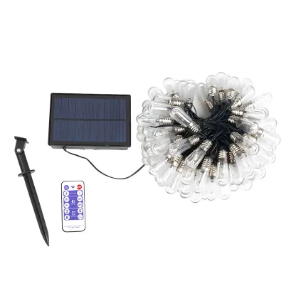 Colorful Clear Bulb Solar Outdoor String Light Image - 8