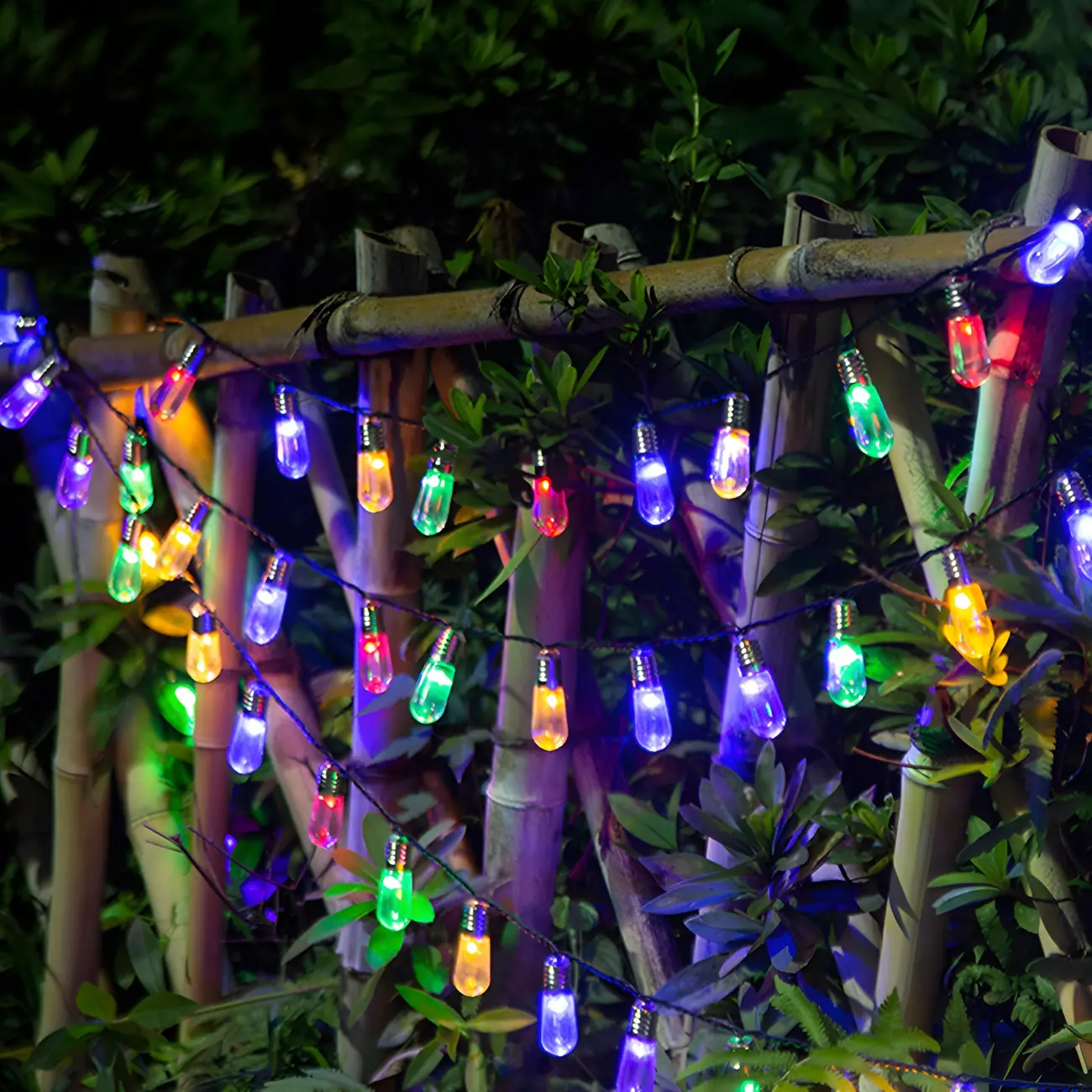 Colorful Clear Bulb Solar Outdoor String Light Image - 7 | homeyfad