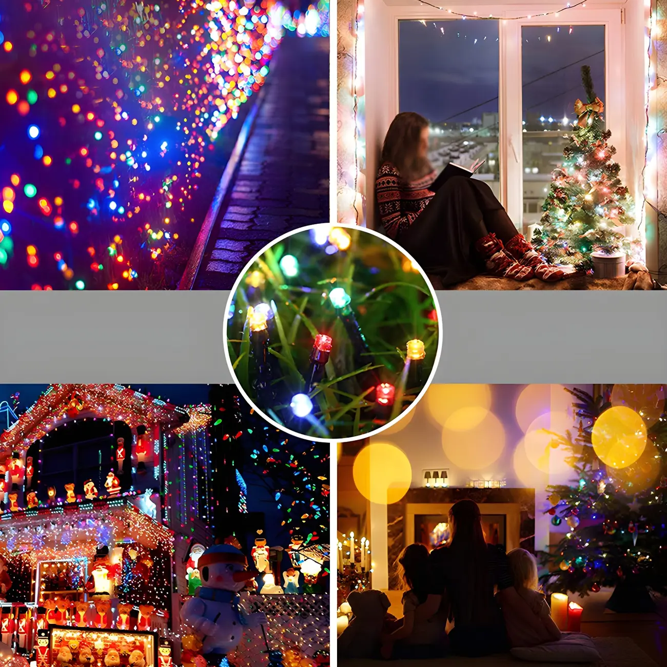 Colorful Solar Black Beaded LED Fairy Outdoor String Light Image - 5 | homeyfad