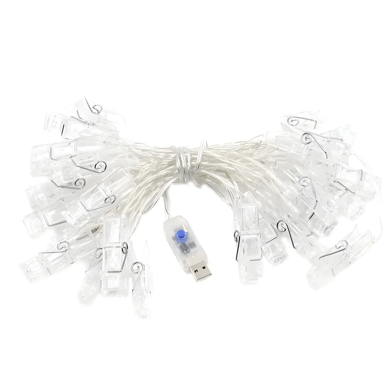 Creative Plastic Clear Photo Clip USB String Light Image - 5 | homeyfad