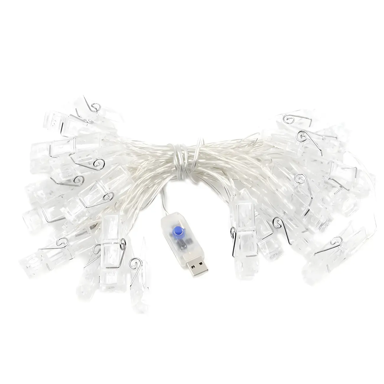 Creative Plastic Clear Photo Clip USB String Light Image - 5