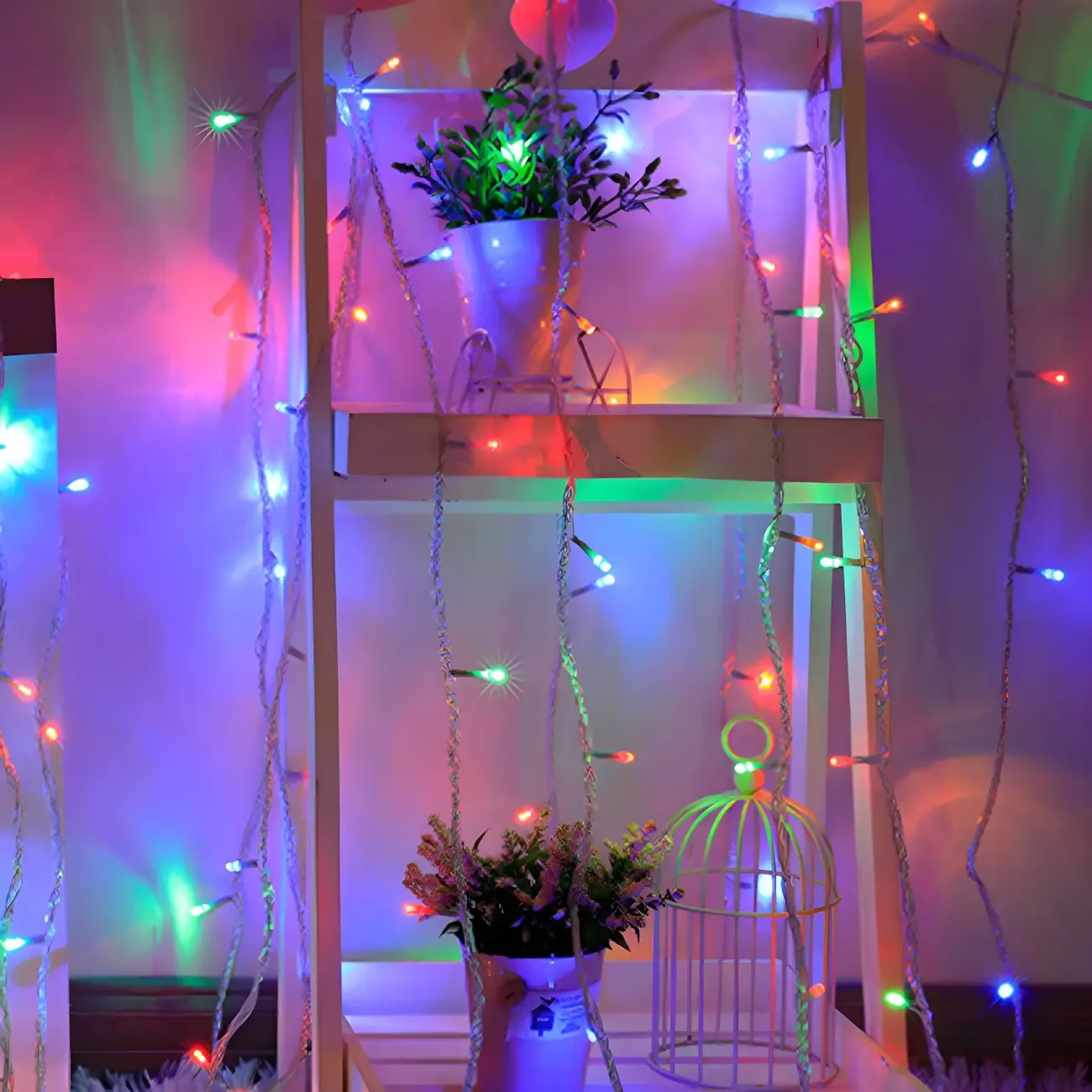 Colorful LED Bulbs Cozy Indoor String Light Image - 2