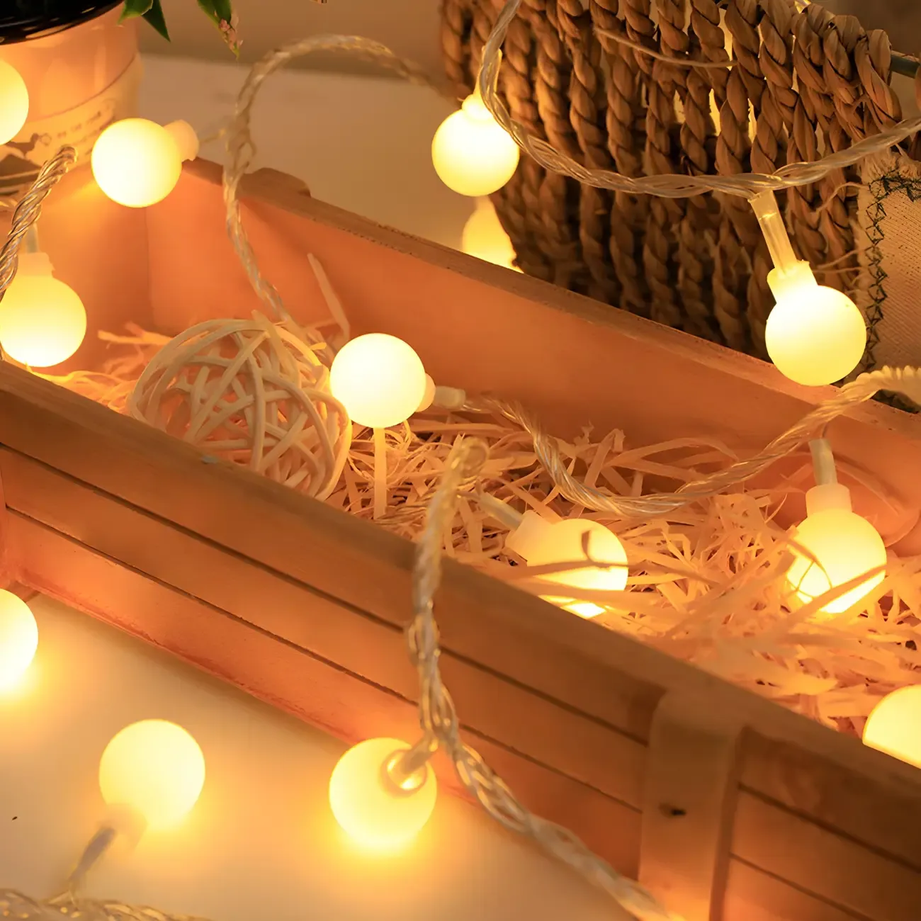Charming Festive Shape Clear Plastic String Light Image - 1