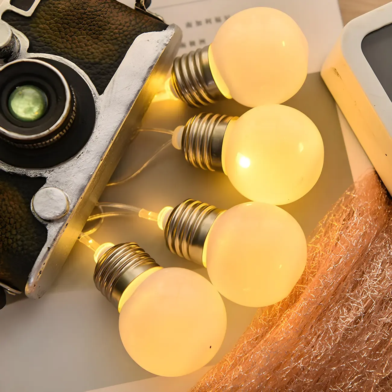 Modern LED Bulbs Warm White String Light Image - 5