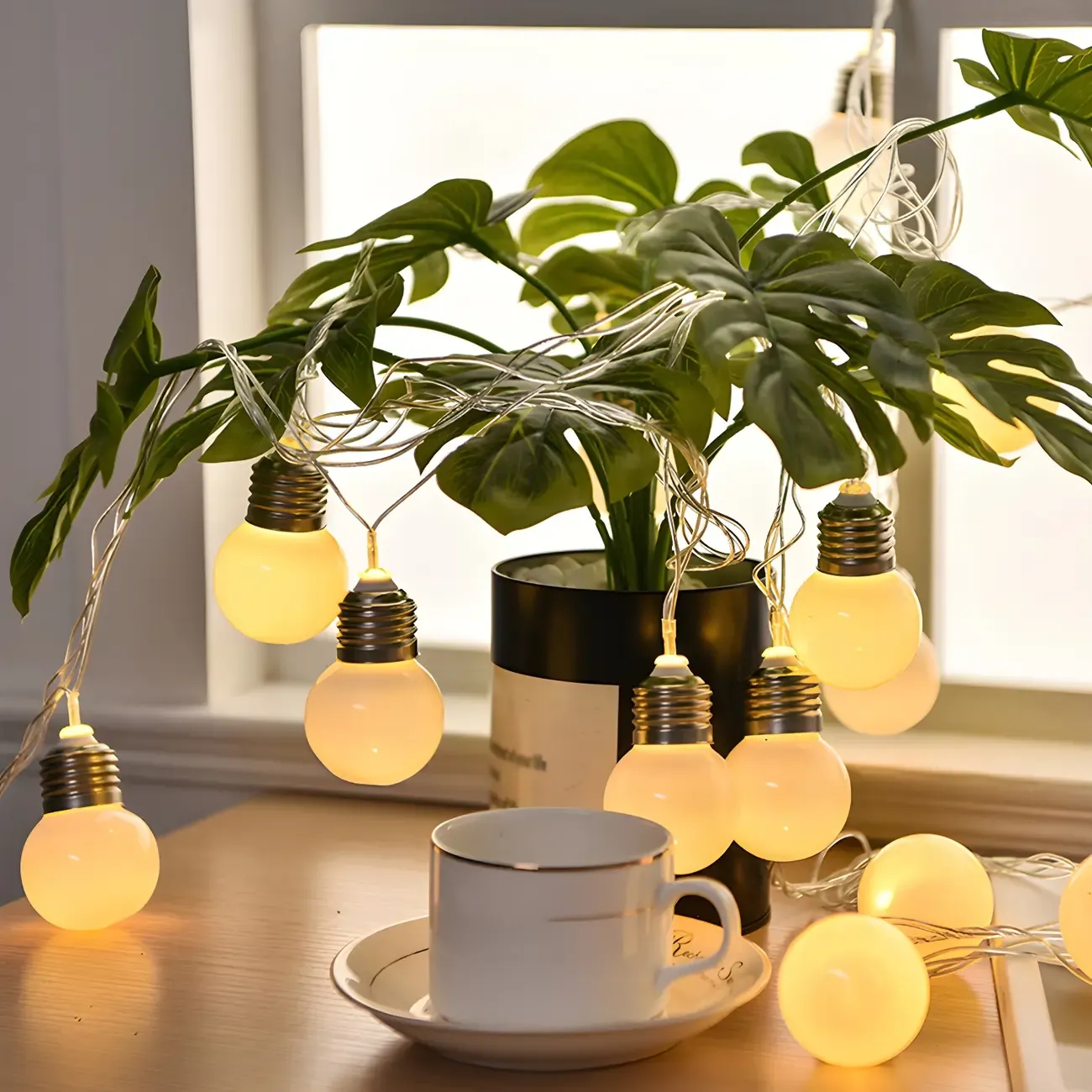 Modern LED Bulbs Warm White String Light Image - 1