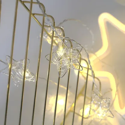 Silver Metal Wire Starry String Light Image - 2