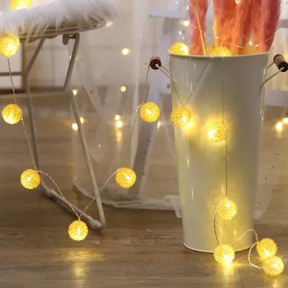 Cozy Spherical LED Warm White String Light Image - 1