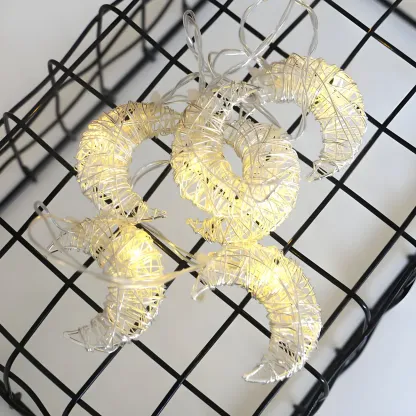 Ethereal White Weaving Crescent Battery String Lamp Image - 1