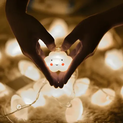 Cute Cloud LED Warm Glow String Light Image - 1