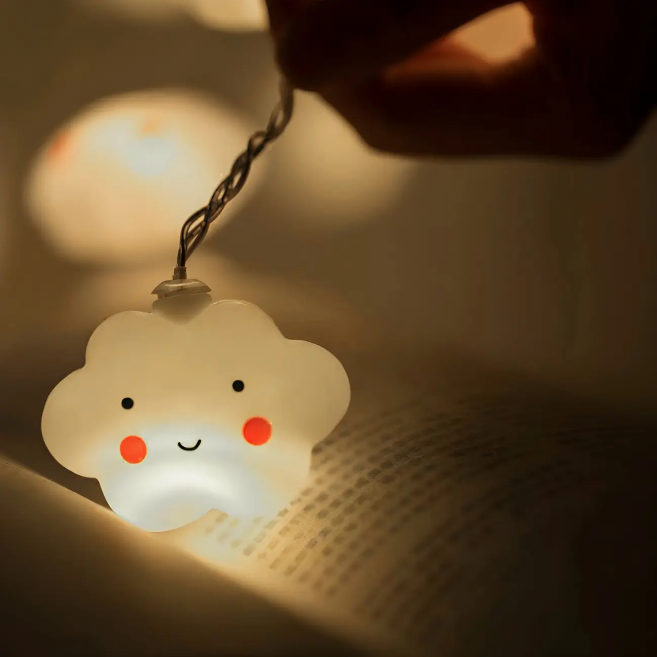 Cute Cloud LED Warm Glow String Light Image - 2 | homeyfad