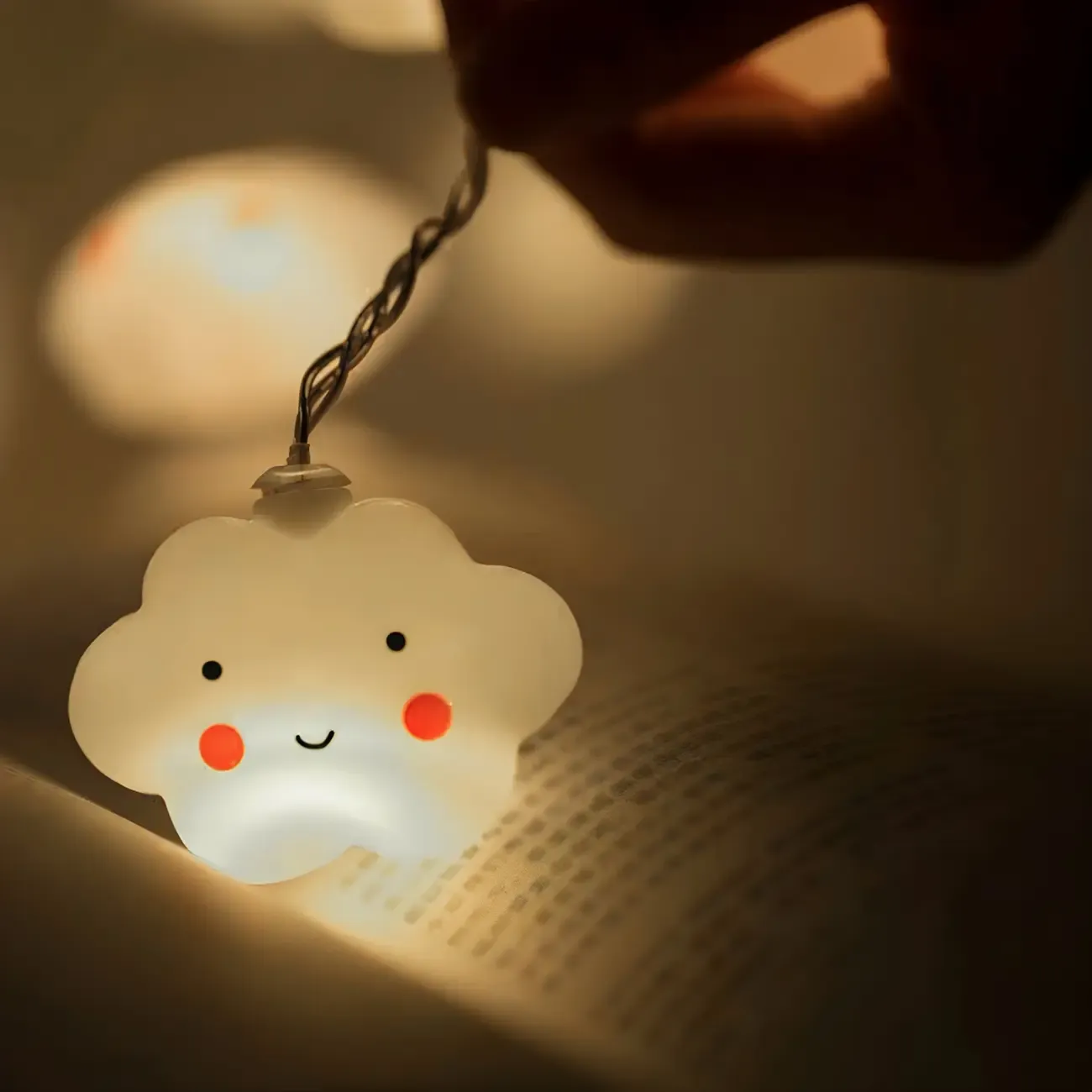 Cute Cloud LED Warm Glow String Light Image - 2