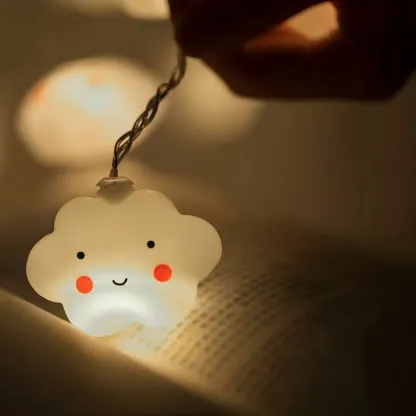 Cute Cloud LED Warm Glow String Light Image - 2