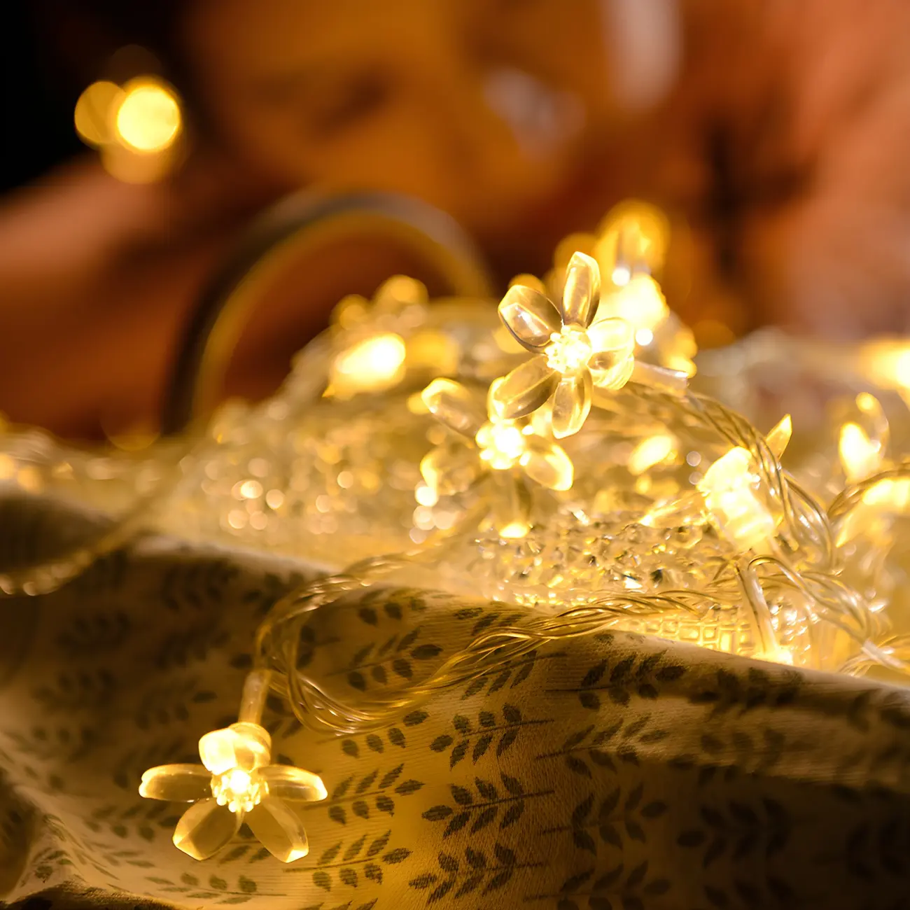  Cherry Blossom Battery LED Warm String Light Image - 2 | homeyfad