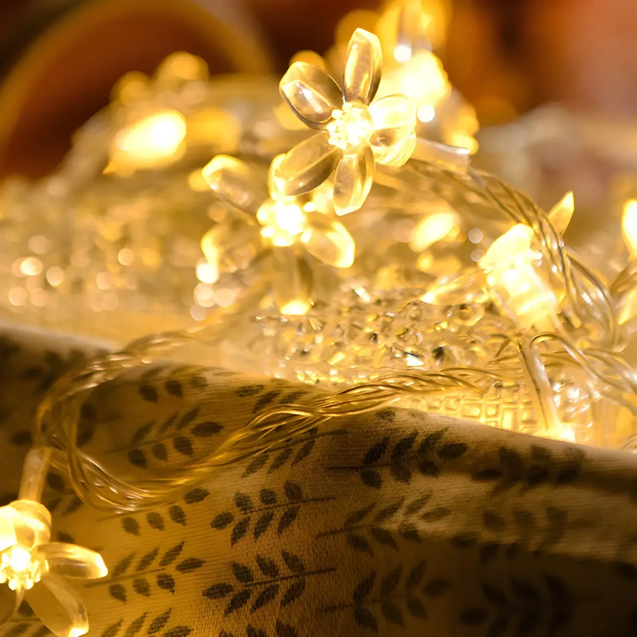 Cherry Blossom Battery LED Warm String Light Image - 4