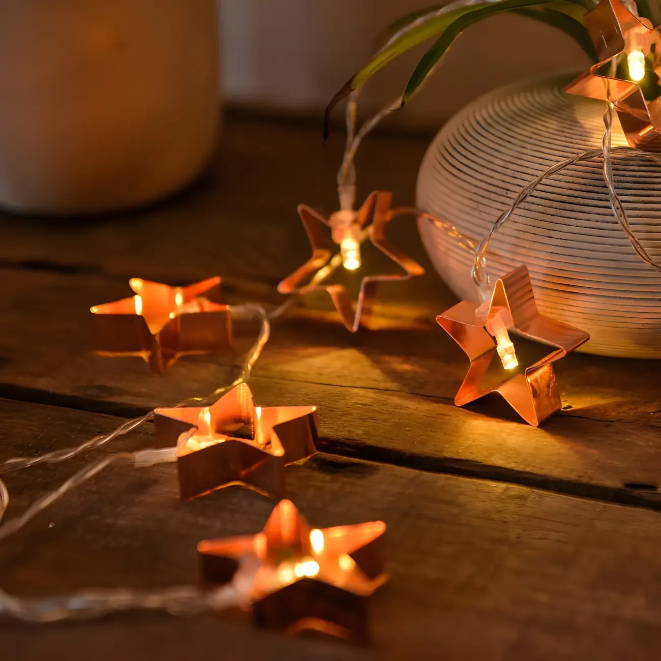 Silver Metal Festive Dreamy Shape String Light Image - 3