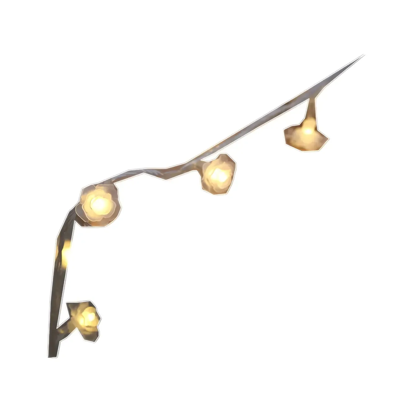 Plastic Clear Rose LED Warm String Light Image - 5