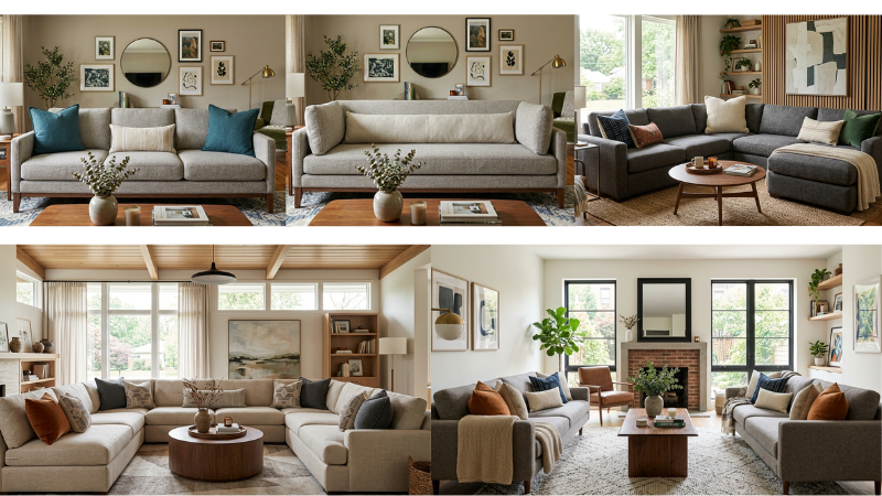 Pillow Arrangements for Every Sofa Shape