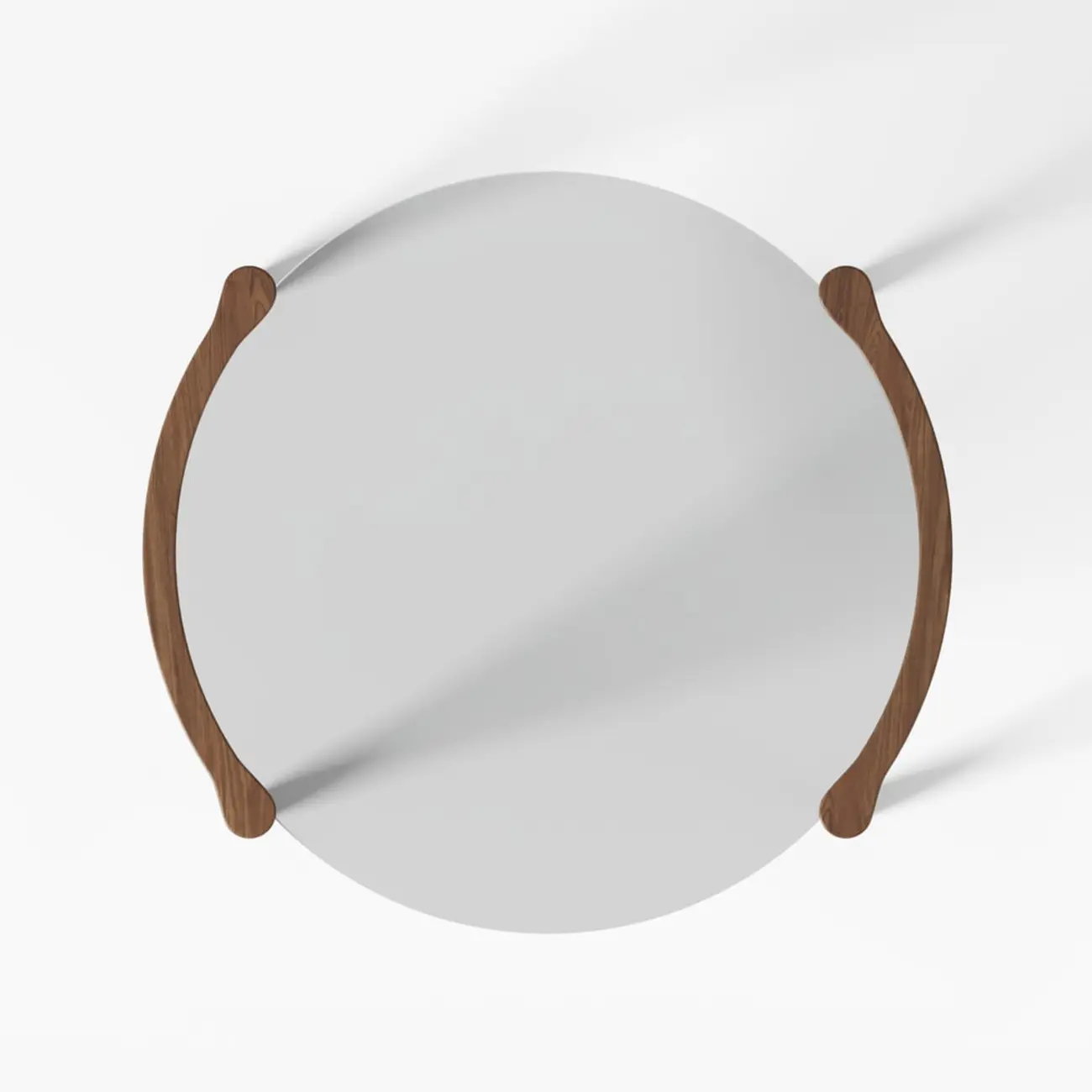 Vintage Solid Wood Clear Glass Round Coffee Table with 4 Legs Image - 6 | homeyfad