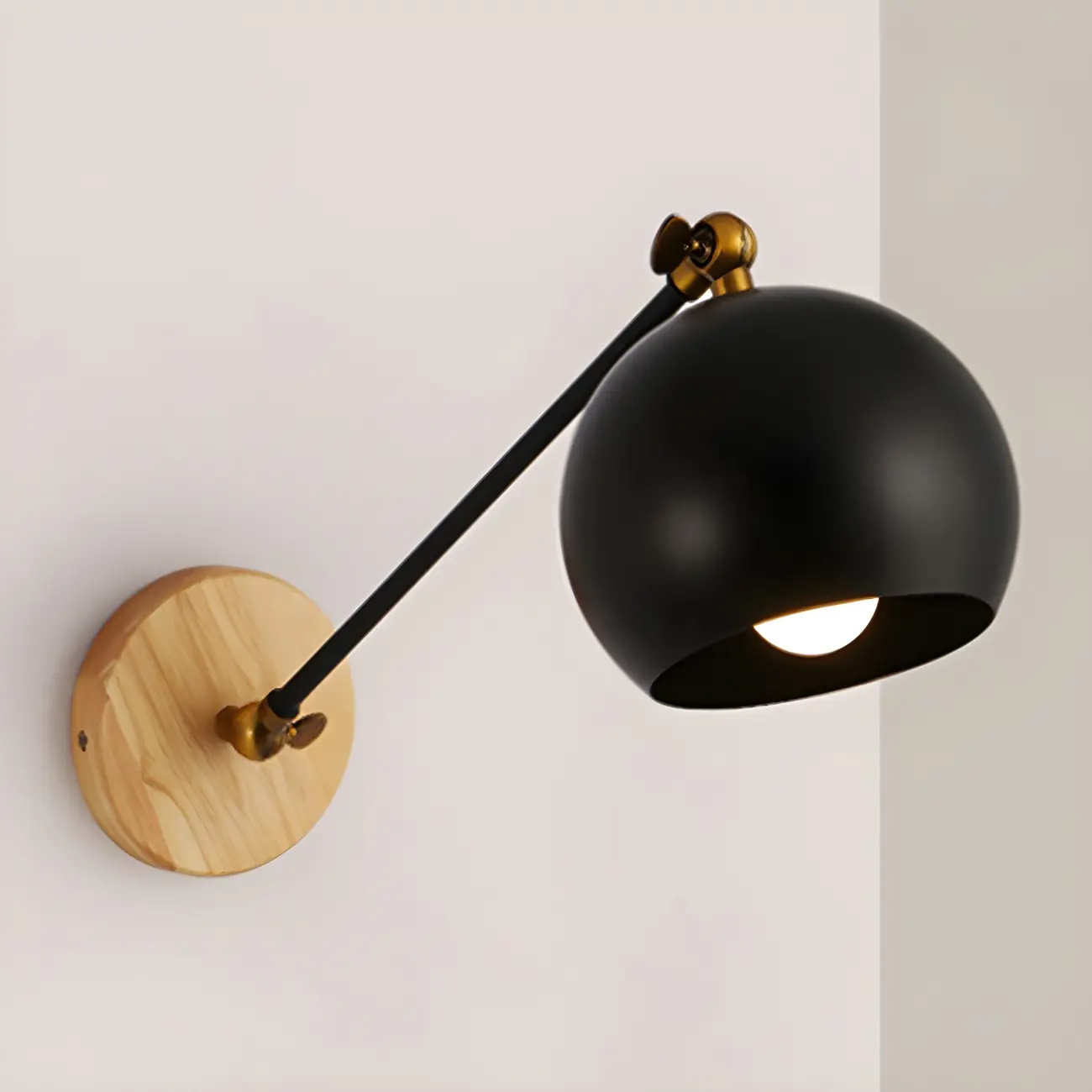 Modern Black Adjustable LED Wall Sconce Fixture | homeyfad