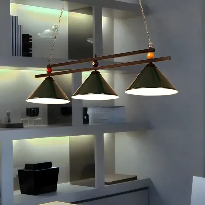 Rustic Metal 3-Light Pendant Light for Game Room Image - 12