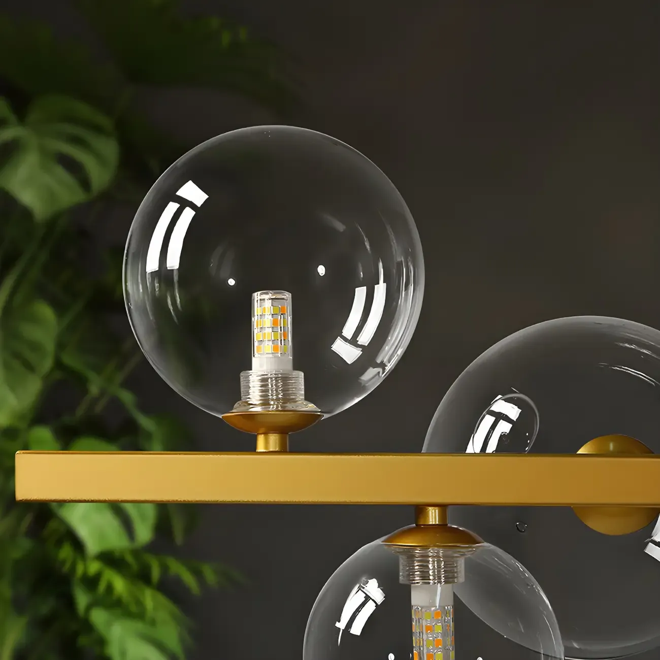 Modern Glass Gold Multi-Light Island Pendant Light Image - 12