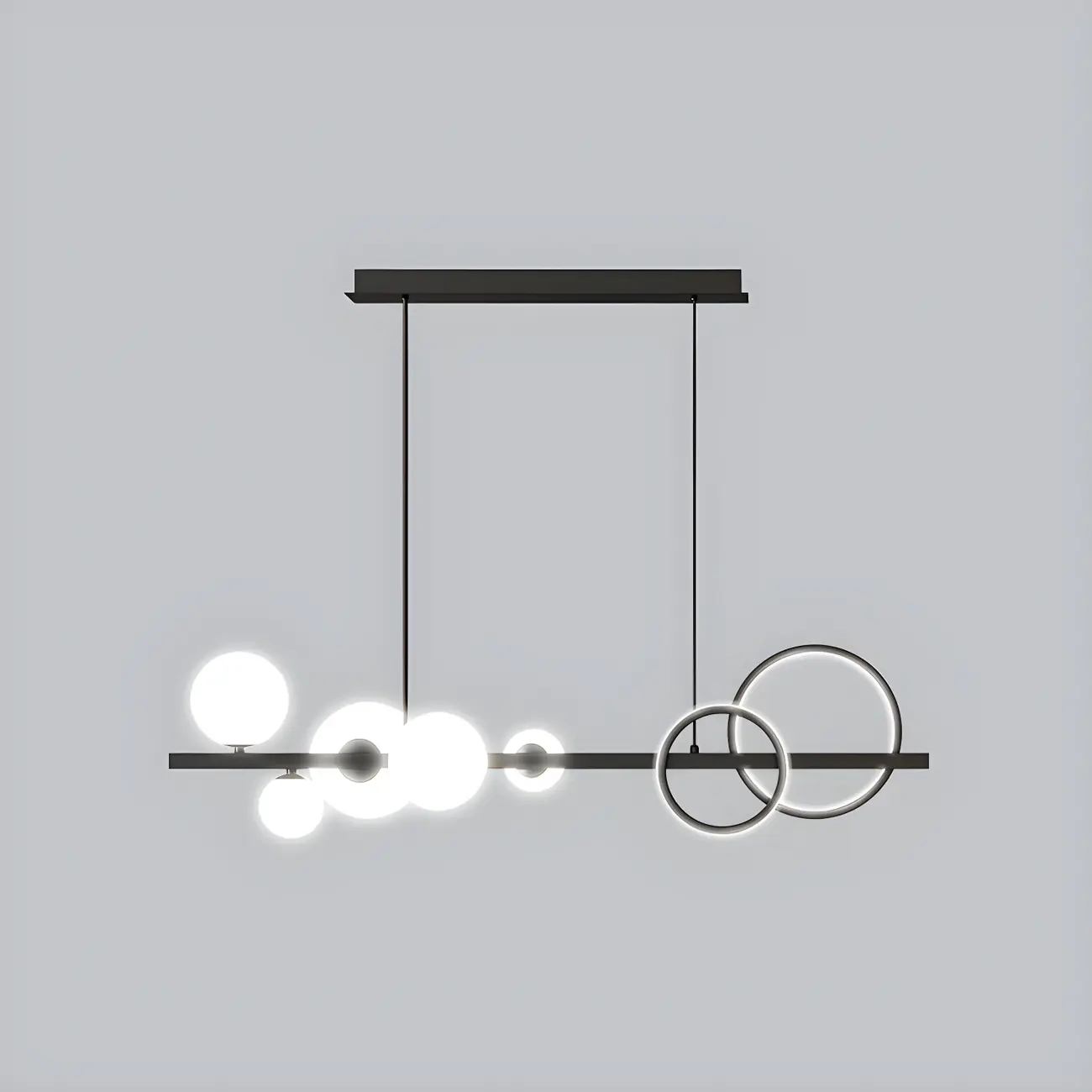 Modern Glass Gold Multi-Light Island Pendant Light Image - 30 | homeyfad