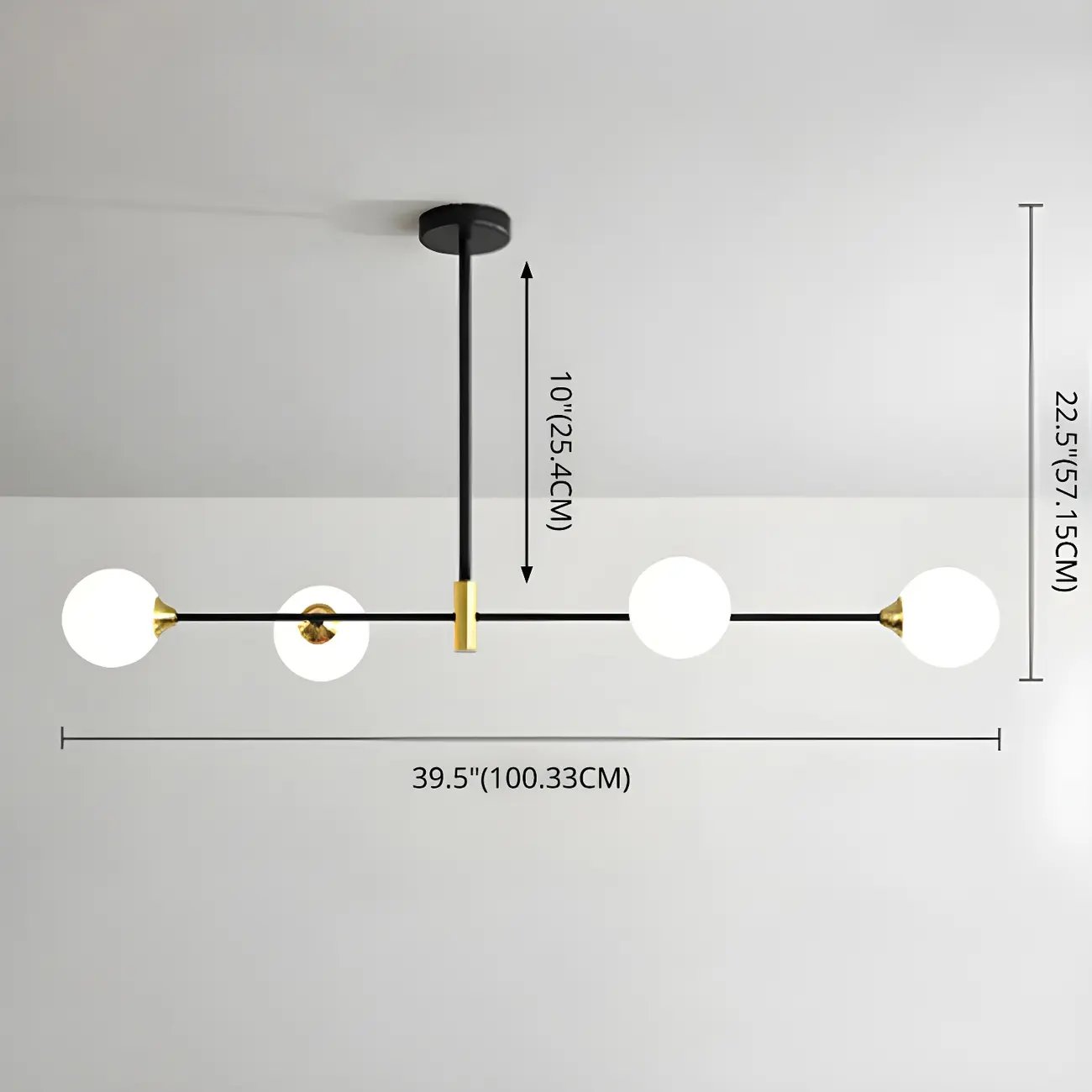 Sleek Black Metal Glass Globe Island Pendant Light Image - 10 | homeyfad