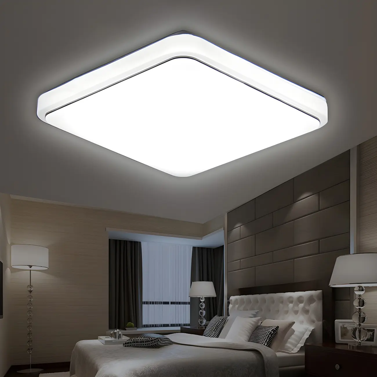 Modern Square Dimmable LED Acrylic Flush Mount Ceiling Light | homeyfad