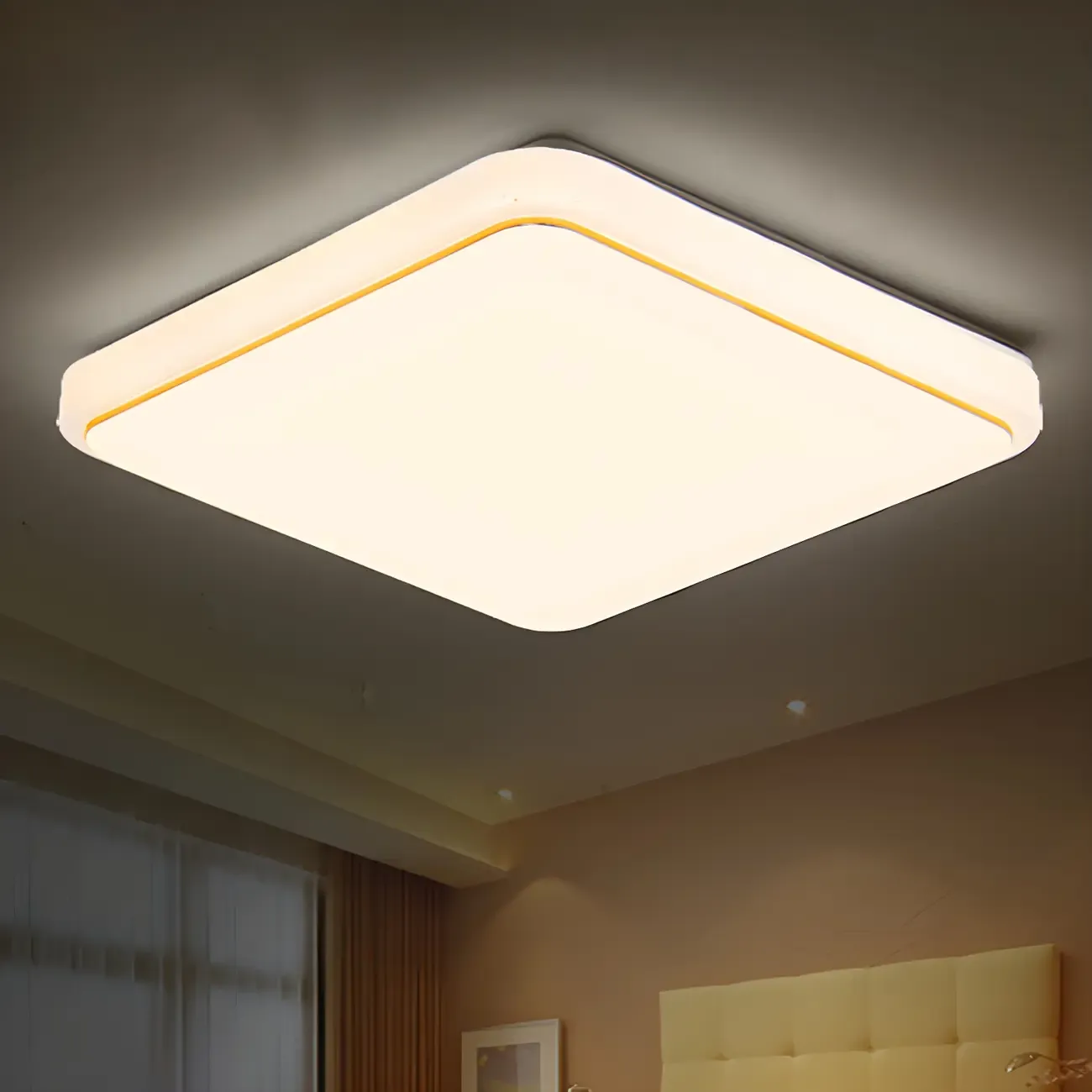 Modern Square Dimmable LED Acrylic Flush Mount Ceiling Light