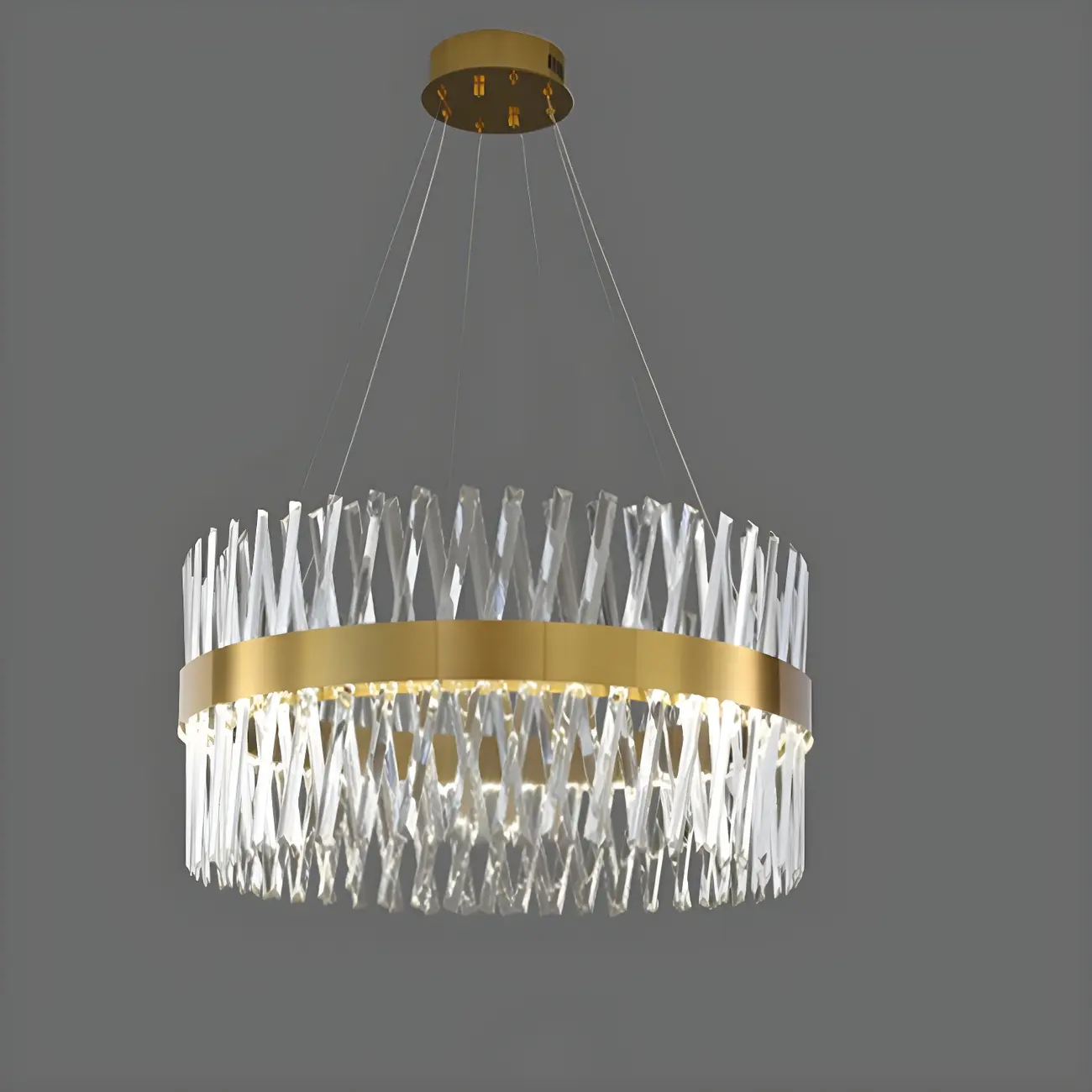 Kitchen Island Modern Crystal Ring LED Pendant Light  Image - 6 | homeyfad